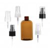 4 oz. Amber Boston Round 20-410 PET BPA Free Plastic Bottle-FM Sprayer or Treatment Pump (Stock)