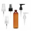 4 oz. Amber 20-410 PET (BPA Free) Plastic Bullet Round Bottle-Lotion Pump or FM Sprayer (Stock)