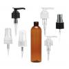 8 oz. Amber 24-410 PET (BPA Free) Semi-Translucent Bullet Round Plastic Bottle-FM Sprayer or 2cc LD Lotion Pump (Stock)
