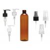 8 oz. Amber 24-410 PET (BPA Free) Semi-Translucent Bullet Round Plastic Bottle-FM Sprayer or 1.2cc LU Lotion Pump (Stock)