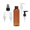 2 oz. Amber 20-410 PET (BPA Free) Plastic Bullet Round Bottle-FM Sprayer or Lotion Pump (Stock)