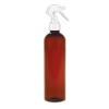 8 oz. Amber Dark 24-410 PET (BPA Free) Semi-Translucent Bullet Round Plastic Bottle-Mini Trigger