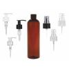 8 oz. Amber Dark 24-410 PET (BPA Free) Semi-Translucent Bullet Round Plastic Bottle-FM Sprayer or 1.2cc LU Lotion Pump (King)