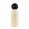 1 oz. Beige 20-415 Opaque HDPE Plastic Bullet Round Bottle-Black Ball Non Dispensing Cap