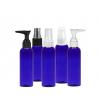 2 oz. Blue Cobalt 20-410 PET BPA Free Plastic Bullet Round Bottle-FM Sprayer or Lotion Pump