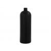 32 oz. Black Bullet Round 28-410 HDPE Opaque Plastic Bottle (Stock)