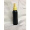 3.33 oz. Black Bullet Round (100 ML) 24-410 HDPE Opaque Plastic Bottle w/ Yellow Sprayer