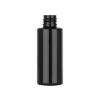 2 oz. Black 20-410 PET Shiny Opaque Plastic Cylinder Round Bottle-MPCH