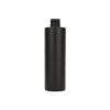 8 oz. Black Cylinder Round 24-410 HDPE Opaque Plastic Squeezable Bottle (Stock)