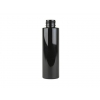 4 oz. Black Shiny 24-410 PET (BPA Free) Plastic Cylinder Round Bottle w/ Pump or Sprayer