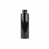 4 oz. Black Shiny 24-410 PET (BPA Free) Plastic Cylinder Round Bottle-Dispensing Cap