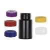 2.5 oz. Black PET Packer 38-400 Round (75 cc) Plastic Bottle-Gloss Finish-CRC Cap