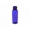 1 oz. Blue Cobalt 20-410 Round Bullet PET (BPA Free) Semi-Translucent Plastic Bottle