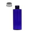 2 oz. Blue Cobalt 20-410 PET Semi-Translucent Plastic Cylinder Round Bottle-Metal CT Cap