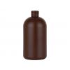 16 oz. Brown 28-410 HDPE Plastic Opaque Boston Rd Bottle
