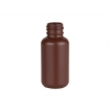 1 oz. Brown Dark 20-410 Opaque HDPE Plastic Boston Round Bottle with Black Non Dispensing Cap w/ PE Liner (2 pc) 55% OFF