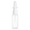 1 oz. Clear 20-410 PET Bullet (BPA Free) Bottle-White Fine Mist Nasal Sprayer-3 1/2 in. DT