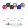 .5 oz. Clear 18-415 Round Cylinder (1/2 oz) PET Plastic Bottle w/ Non Dispensing Ball Caps