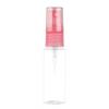 .5 oz. Clear 18-415 Round Cylinder (1/2 oz) PET Plastic Bottle-Pink Sprayer-Pink Hood