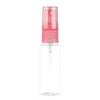.5 oz. Clear 18-415 Round Cylinder (1/2 oz) PET Plastic Bottle-Pink Sprayer-Pink Hood