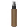 3.33 oz. (100 ml) Bronze HDPE Cylinder Round 24-410 Opaque Plastic Bottle-FM Sprayer