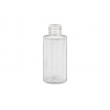 1 oz. Natural HDPE 20-410 Semi-Opaque Plastic Cylinder Round Bottle w/ White Fine Mist Sprayer w/ Black Insert & 3 3/4 in. Diptube