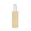 3 oz. Yellow Cylinder Round Squeezable 20-410 PET Opaque Plastic Bottle-White-Yellow FM Sprayer