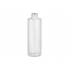 8 oz. Natural HDPE 24-410 Cylinder Round Semi-Opaque Squeezable Plastic Bottle (Flamed)