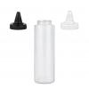 8 oz. Natural LDPE 38-400 Cylinder Round Semi-Opaque Squeezable Plastic Bottle-Twist Open Cap