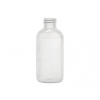 4 oz. Natural Boston Round 24-410 LDPE Semi-Opaque Squeezable Plastic Bottle w/ White Twist Open Cap-.050 Orifice (Surplus)