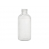 4 oz. Natural Boston Round 24-410 LDPE Semi-Opaque Squeezable Plastic Bottle-White Twist Open Cap-.050 Orifice (Amcor)