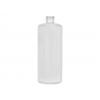 12 oz. Natural Cylinder Round Squeezable 24-410 HDPE Semi-Opaque Plastic Bottle-Rounded Shoulder