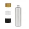 16 oz. Natural Cylinder Round 24-410 HDPE Semi-Opaque Flamed Plastic Bottle-CT Cap
