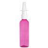 1.67 oz.  Pink 20-410 Semi-Translucent PET (BPA  Free) (50 ml) Plastic Round Bullet Bottle-White Nasal Sprayer 3 3/4 in. DT