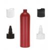 16 oz. Red Pearl Bullet Round 24-410 HDPE Opaque Plastic Squeezable Bottle-Dispensing Cap