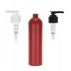 16 oz. Red Pearl Bullet Round 24-410 HDPE Opaque Plastic Squeezable Bottle-Pump