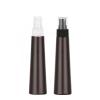 3.33 oz. (100 ml) Brown Dark HDPE Tapered Round 24-410 Opaque Plastic Bottle-FM Sprayer