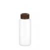 6 oz. White Pearl Tall Boston Round 24-400 HDPE Opaque Plastic Bottle w/ CRC Cap