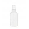 3 oz. White Boston Round 24-410 HDPE Opaque Slightly Squeezable Plastic Bottle-Tincture-White FM Sprayer