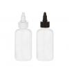 3 oz. White Boston Round 24-410 HDPE Opaque Slightly Squeezable Plastic Bottle-Tincture-Twist Cap