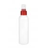 3 oz. White Bullet Round 24-410 HDPE Opaque Plastic Bottle-Red-White FM Sprayer