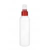 3 oz. White Imperial Round 24-410 HDPE Opaque Plastic Bottle-Red-White FM Sprayer