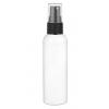 3 oz. White Bullet Round 24-410 HDPE Opaque Plastic Bottle-FM Sprayer