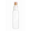 3 oz. White Imperial Round 24-410 HDPE Opaque Plastic Bottle-Orange-White FM Sprayer