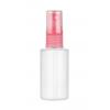 1 oz. White 18-415 White Cylinder Round PET Plastic Bottle-Pink FM Sprayer-Pink Hood