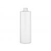 16 oz. White Cylinder Round HDPE 28-410 Opaque Plastic Bottle-CT Cap