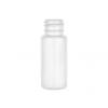 .75 oz. (3/4 oz) White 20-410 Modified Boston Round HDPE Plastic Bottle w/ White Nasal Spray-3 1/2 in. Dip Tube