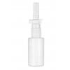 1 oz. White 18-415 White Cylinder Round PET Plastic Bottle w/ White Nasal Sprayer-Ship Clip