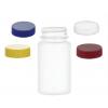 2.5  oz. (75 cc) White Packer 33-400 HDPE Round Plastic Bottle-CT Cap