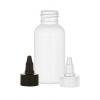 2 oz. White 24-410 Boston Round MDPE Squeezable Plastic Bottle-Twist Cap